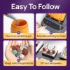 Electric Rock Tumbler Machine, Gemstones Polisher Rotary Rock Tumbler with Noise Reduction Cover, Polishing Grits + Jewelry Fastenings, for Adults Kids Geology Mineral view 4