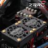 ZRRC Carbon Fiber Dual 40mm RC Cooling Fan Cover for Twin Brushless Motor ESC Heatsink RC Car Boat Truck Fan Guard Shield Shroud Protector (Skull Style) view 2