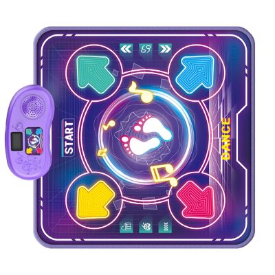 Oxtxuzdm Kids Electric Dance Mat with Music and Lightup Buttons Fun Dancing Toy for Children Birthday Party Activity Musical Dance Mat