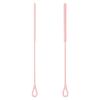 2 Pcs Silicone Straw Cleaner Brush Reusable Straw Cleaner Pipe Cleaning Brush with Aniti Slip Long Handle for Glass Pipe 6mm and 9mm(Pink,2) view 1