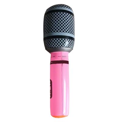 Blow Up Microphone Inflatable Singing Prop, Colorful Party Decoration | Musical Concert Microphone, Portable Air-Filled Microphone Props, Easy to Inflate Singing Activity Decor for Events, Parties