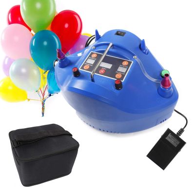 ZHIBIMOI 1200 W Electric Balloon Pump, Professional Dual Hole Inflator with Timer and Quantitative Function, Electric Balloon Pump Inflator for DIY Balloons Bouquet Birthday Wedding Party(Blue)