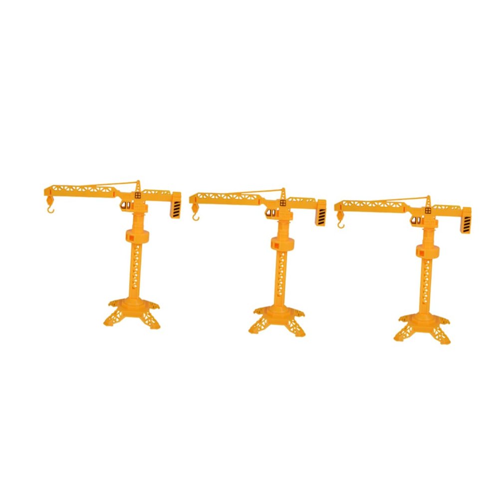 LABRIMP 3pcs Plastic Slewing Crane Model Rotatable Construction Tower Crane for Developing Interest and Parent Interaction Lifelike Simulation