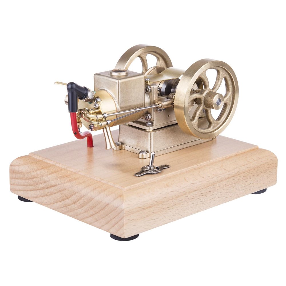 LETGDIYMOC 1.6CC Hit and Miss Engine Model Kit That Runs  Metal Water-Cooled Adjustable Speed Horizontal Micro Engine Collectible Internal Combustion Model for Adults Hobbyists