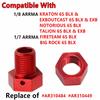 Alloy 17mm Wheel Hex 5mm Extended for ARRMA 6S 1/8 KRATON Typhon Outcast Notorious 6S 1/7 Fireteam/Big Rock/Limitless F1 Upgrade Part # AR310484# AR310449(Red) view 2