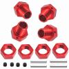 Alloy 17mm Wheel Hex 5mm Extended for ARRMA 6S 1/8 KRATON Typhon Outcast Notorious 6S 1/7 Fireteam/Big Rock/Limitless F1 Upgrade Part # AR310484# AR310449(Red) view 4