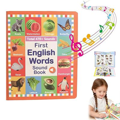 My First English Sound Toy  470+ Words, 21 Themes, Fun Word Game & Bilingual Toys, Juguete Educativ, School Education & Perfect Educational Gift, for Toddler 0-9 Year Old (1pcs,A)