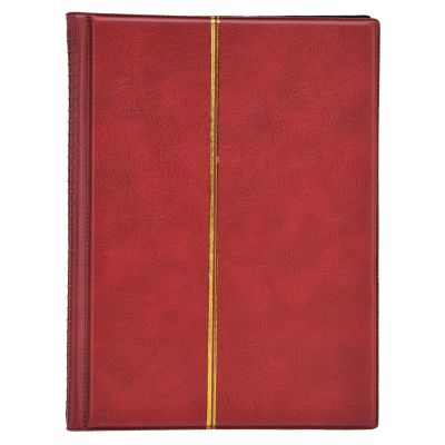 Collection Book 250 Pocket Durable PVC PU Leather Commemorative Holder Storage Album Organizer for Collectors Enthusiasts 16.6 x 22 cm (Red)