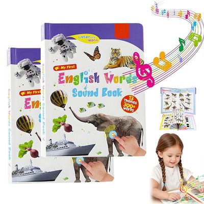 My First English Sound Toy  470+ Words, 21 Themes, Fun Word Game & Bilingual Toys, Juguete Educativ, School Education & Perfect Educational Gift, for Toddler 0-9 Year Old (2pcs,B)
