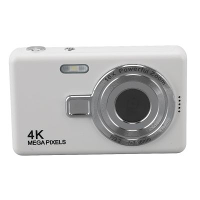 Yunir 12MP 1080P 16X Digital Camera, Compact Small Camera for Boys Girls Kids with AF Auto Focus, 2.4in TFT Screen, Anti Shake, Sport Mode, Digital Camera for Beginners, Children Teens (White)