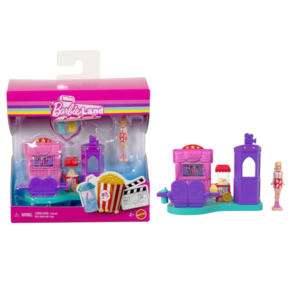 Barbie Mini Doll House Playset: Barbie Land with 1.5-Inch Doll, Furniture & Accessories