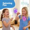 ArtCreativity Retro Light Up Gyro Wheels Set for Kids- Includes 3, 8.5 Inch Rail Twisters, Mesmerizing Spinning and Lighting Effects Design- Top Fun Gift for Boys and Girls view 2