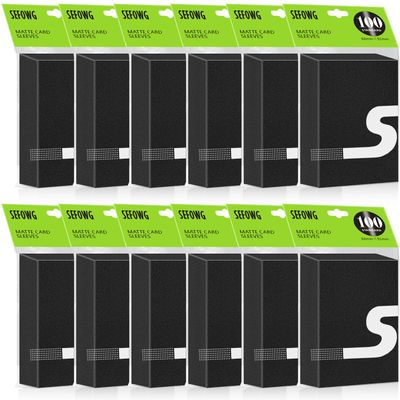 1200 Count Black Card Sleeves, Matte Card Sleeves, Standard Magic Cards Sleeve for MTG, TCG, Sturdy Shuffling Deck Protectors for MTG TCG Trading Sports Baseball Game Cards