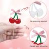 24 Pack Cherry Cupcake Toppers, Glitter Sweet Cherry Cupcake Pick for Fruits Theme Baby Shower and Birthday Decorations Supplies view 3