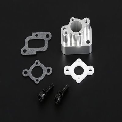 TYXTTGY for Rovan RC Car 952561 CNC Metal Intake Mount for 32CC/36CC/45CC Engines RC Model Car Accessories(Silver)