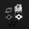 TYXTTGY for Rovan RC Car 952561 CNC Metal Intake Mount for 32CC/36CC/45CC Engines RC Model Car Accessories(Silver) view 1