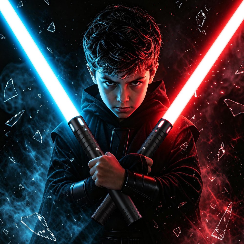 2-Pack Upgraded Light Saber, USB Rechargeable, Dueling Double Lightsaber, Mental Handle with RGB 20 Colors, Laser Sword Toy Gift for Kids and Adults Cosplay Party Children's Day for Fun23.6 Inch)