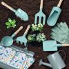 Kids Gardening Set 14Pcs Gardening Tools for Kids with Tote Bag,Watering Can, Shovel, Apron, Garden Book and More Educational STEM Learning Outdoor for Toddlers Boys Girls (Dinosaur Blue) view 3