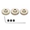Rebower 3Pcs 48P Pinion Gear Set 32T 33T 34T for 3.175 mm Shaft Aluminium Alloy Pinion Gear with Screws and Hexagonal Wrench for RC Motor view 1