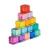 Colorful Building Blocks Set for Stacking and Learning with Rainbow Acrylic Cubes for Children, 15Pcs view 1