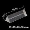 1pc 25x25x80mm Triangular Prism BK7 Optical Prisms Glass Physics Teaching Refracted Light Spectrum Rainbow Children Students Present view 4