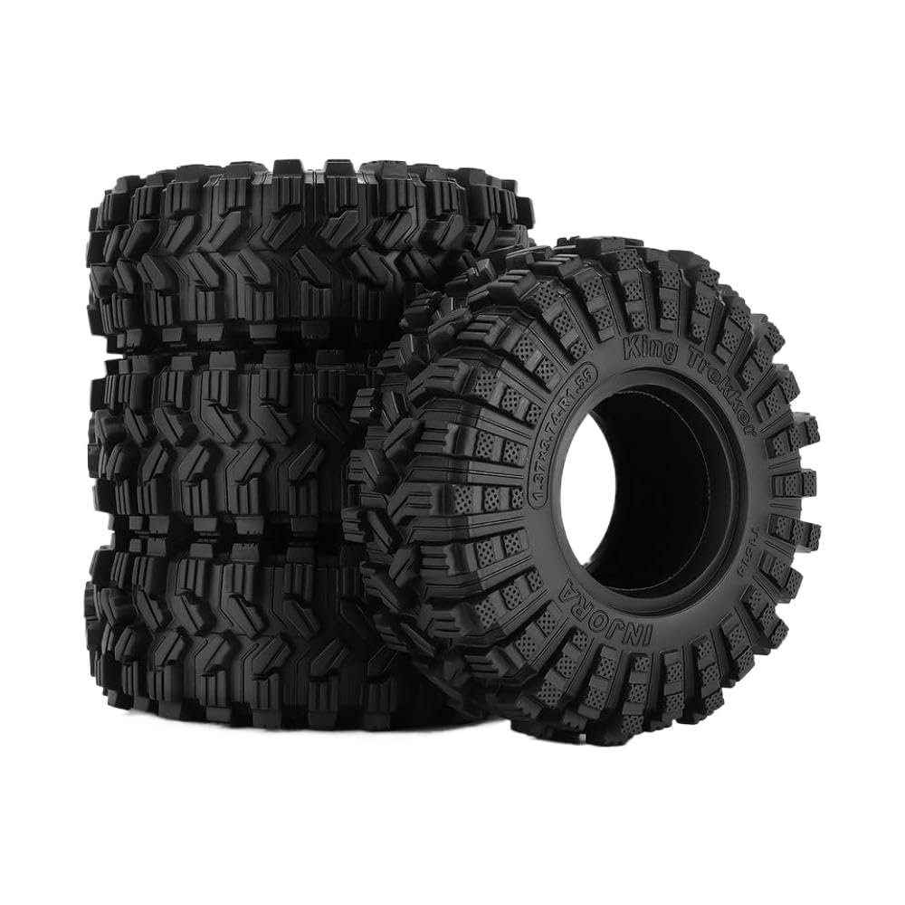 1.55 Inch All Terrain Wheel Tires 4PCS Compatible with RC Crawler Cars AX90069 UTB18 JIMNY T1514