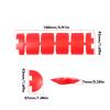 GLOBACT 60 PCS RC Car Race Track Rubber Track Drift Field Fence Sets for 1/28 Wltoys K979 K999 Mini-Z Mini-D Rc Car, Drift Runway Decorative Parts (Red & White) view 3
