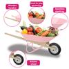 Qtioucp Kids Wheelbarrow Set with Gardening Tools Outdoor Backyard Garden Play for Toddlers Boys Girls 3-8, with Shovel, Rake, Leaf Rake, Easter Birthday Gifts (Pink Garden Set) view 3