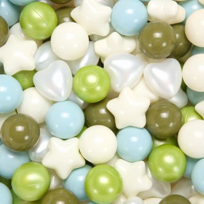 GOGOSO Green Ball Pit Balls for Toddlers Baby Kids, Pearl Balls for Ball Pit, Themed Party, Bounse House, Birthday,200 pcs, Green+ Dark Green+ Blue