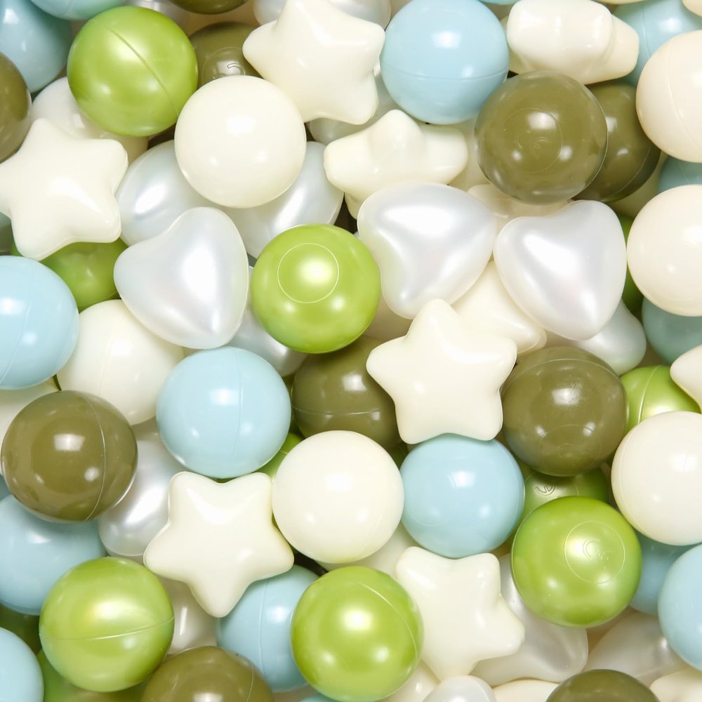 GOGOSO Green Ball Pit Balls for Toddlers Baby Kids, Pearl Balls for Ball Pit, Themed Party, Bounse House, Birthday,200 pcs, Green+ Dark Green+ Blue