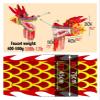 Outdoor Kung Fu Fitness Dragon Ribbon - Silk-Like 10m Throw Streamer Poi for Exercise, Flowing & Spinning, 4 Vibrant Colors (Yellow) - Perfect for Martial Arts & Dance view 2