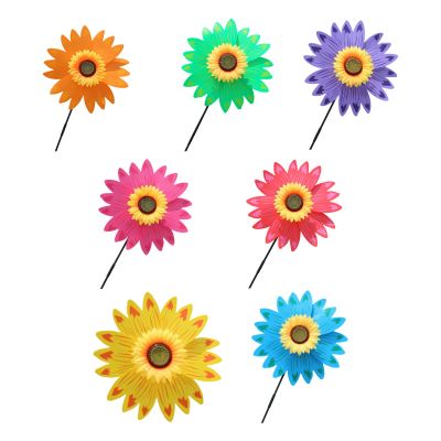 1 Set Windmill,Flower Windmill,Garden Spinners Outdoor,Colorful Windspinners,Pinwheels for Yard and Garden Decoration