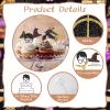 2025 Wizard Academy Graduation Cake Topper Bundle 24 Glitter Cupcake Toppers with Hat & Broomstick Black Gold Magical School Party Decor view 4