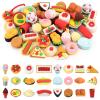24 Pcs Mini Food Erasers, 3D Fruit Cake Dessert Pencil Erasers, Take Apart Puzzle Eraser Bulk for Classroom Prizes, Gifts Supplies, Back to School Party Party Favors view 1