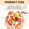 24 Pcs Mini Food Erasers, 3D Fruit Cake Dessert Pencil Erasers, Take Apart Puzzle Eraser Bulk for Classroom Prizes, Gifts Supplies, Back to School Party Party Favors view 2