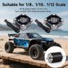 2 Pack 30mm RC Motor Heatsink 28000RPM ESC Cooling Fan for Rc Model 1/8 1/10 1/12 Scale RC Car Truck Buggy Truggy 540 550 Brushless Motor (Black) view 3