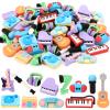 24 Pcs 3D Mini Musical Instrument Erasers, Cute Instrument Pencil Erasers, Fun Take Apart Musical Puzzle Eraser Bulk for Classroom Prizes, Gifts Supplies, Back to School Party Favors view 1