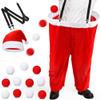 Elcoho 59 Inch Christmas Santa Pants Toss Game Set with Santa Hat, Detachable Strap, 10 Plush Snowballs, Outdoor Giant Pants Yard Toss Ball Games for Adults Family Backyard Game Holiday Party Activity view 1
