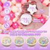 GOGOSO Pink Ball Pit Balls for Toddlers Baby Kids, Pearl Balls for Ball Pit, Themed Party, Bounse House, Birthday,200 pcs, Pearl Pink view 2