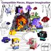 GobiDex 8PCS Magnetic Action Figures- Creatures of Block World Toys Pack, Compatible with Magnet Building Blocks & Tiles, STEM Learning Pretend Play Toys for Ages 3+ view 3