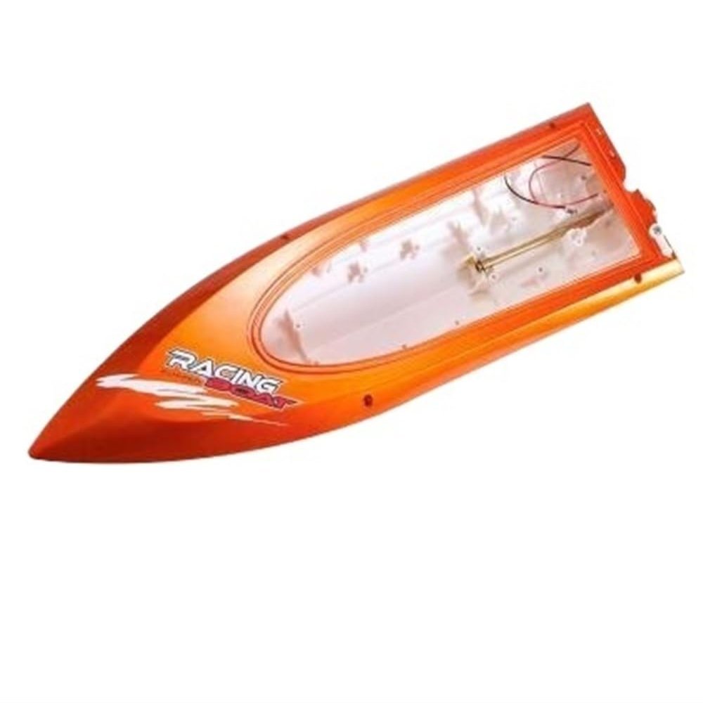 Hull with Copper Tube Clamp Compatible with FeiLun FT009 RC Boat(Orange)