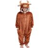 ABENCA Highland Cow Onesie Kids Costume Animal Girls One Piece Pajamas Cosplay Halloween Christmas.Brown.140 view 2