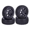 12mm Hex RC Buggy Wheels and Tires, 2.2'' Pre-Glued Out Dia. 3.5'' for 1/10 1/12 1/14 1/16 Off-Road Truck Upgrades, Set of 4 view 1