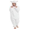 ABENCA Lamb Onesie Kids Sheep Costume Animal Girls One Piece Pajamas Cosplay Halloween Christmas.130 view 1
