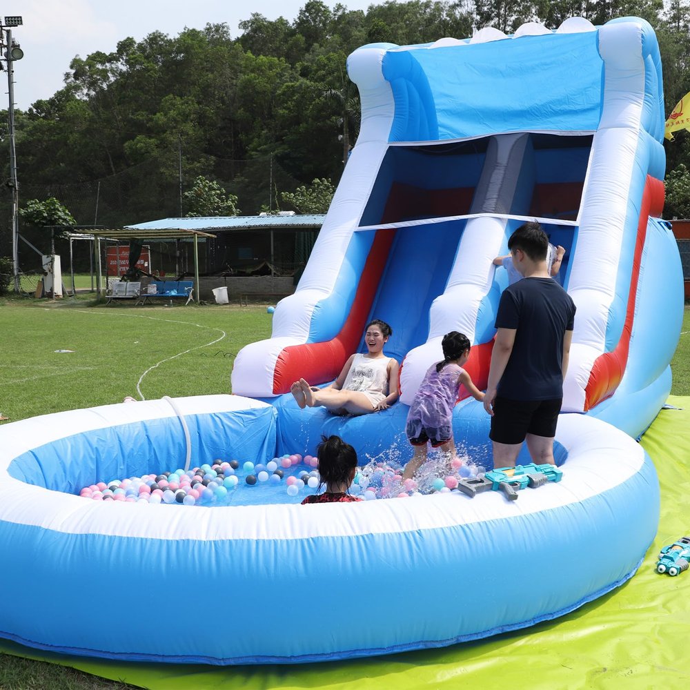 24FT Commercial Grade Inflatable Water Slides for Adults Kids Giant Pool Drainage(950w UL Blower) 100% PVC Inflatable Adult Water Slides for Backyard Ocean Outdoor Blow up Park Rental 24x13x12ft