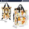 SPRIPORT Pizza Swirls White Diaper Bag Backpack for Baby Boys Girls Baby Travel Tote with Stroller Straps & Bottle Storage Nappy Changing Bag for Shopping Hiking Traveling Baby Shower Gifts Moms Dads view 3
