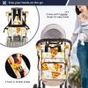 SPRIPORT Pizza Swirls White Diaper Bag Backpack for Baby Boys Girls Baby Travel Tote with Stroller Straps & Bottle Storage Nappy Changing Bag for Shopping Hiking Traveling Baby Shower Gifts Moms Dads view 4