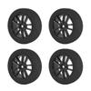 Ancalos 4Pcs 66mm Foam Tire Sponge Tyre Wheel Rim Set for Ancalos 144001 124016 124017 124018 124019 104001 RC Car Upgrade Parts - (Color: Black) view 2