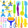 Dough Play Tools for Kids,35pcs Clay Tools Play Accessories with Cutters, Roller, Rolling Pins, Safety Scissors, Plastic Knife, Dough Body Part view 1