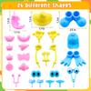 Dough Play Tools for Kids,35pcs Clay Tools Play Accessories with Cutters, Roller, Rolling Pins, Safety Scissors, Plastic Knife, Dough Body Part view 2